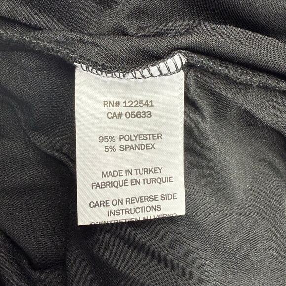 Isle by Melis Kozan Elegant Black Mesh Stretch Dress Small Zebra Imprint EUC - Picture 9 of 9